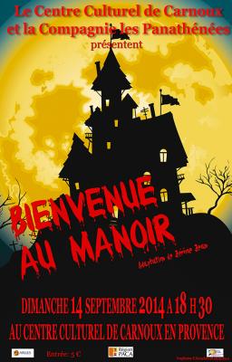 Affiche bienvenue au manoir web